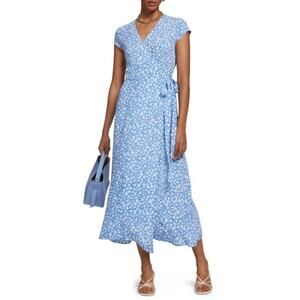 & Other Stories Blue Floral Midi Dress